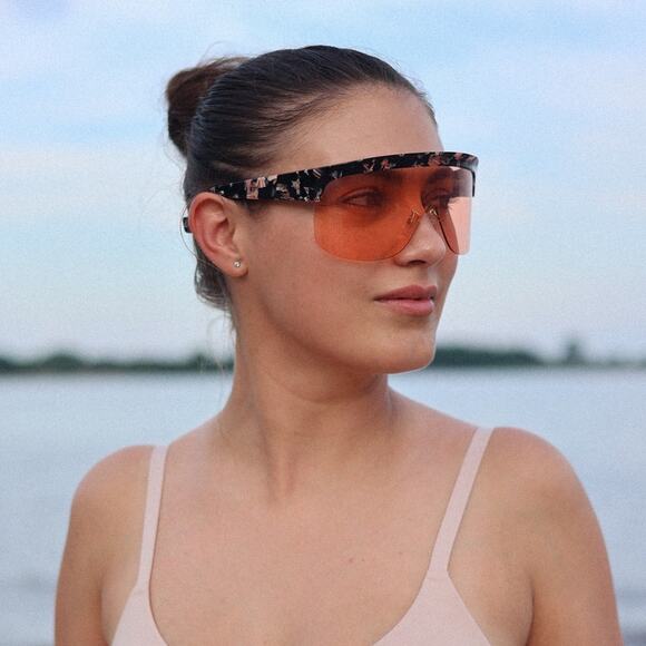 Brand New Loewe Sunglasses LW40034U 55S Coloured Havana/Bordeaux - Picture 1 of 15